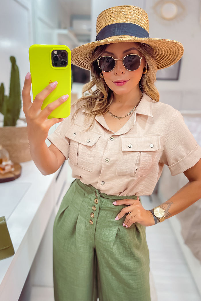 Camisa Militar - Areia