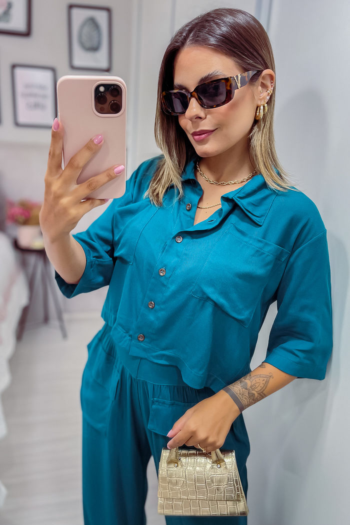 Camisa Luli - Verde Deep Lake