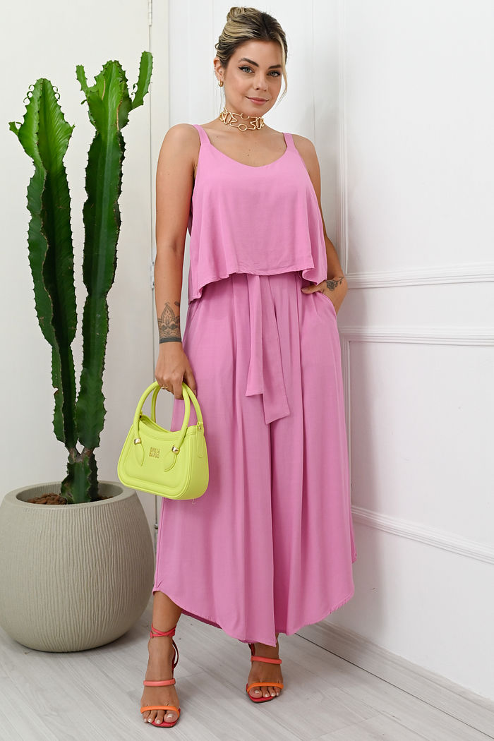 Calça Midi Aurora - Rosa Bloom