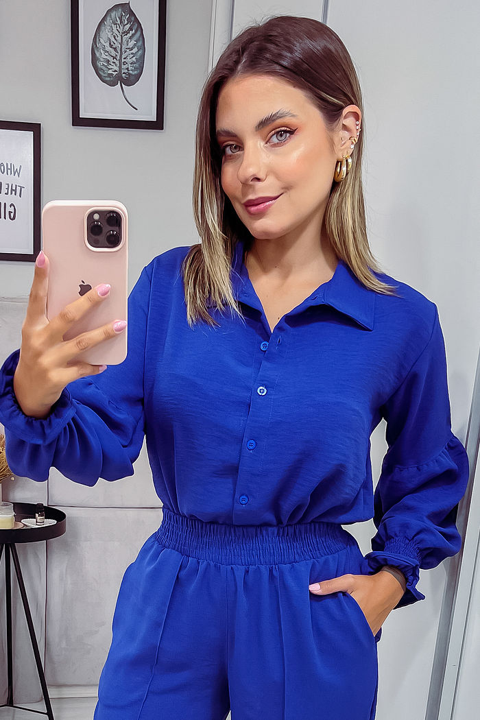 Camisa Solange - Azul Bic