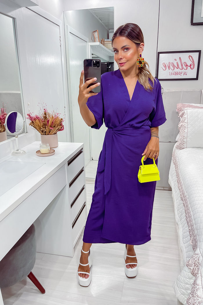 Vestido Lena - Roxo Intenso