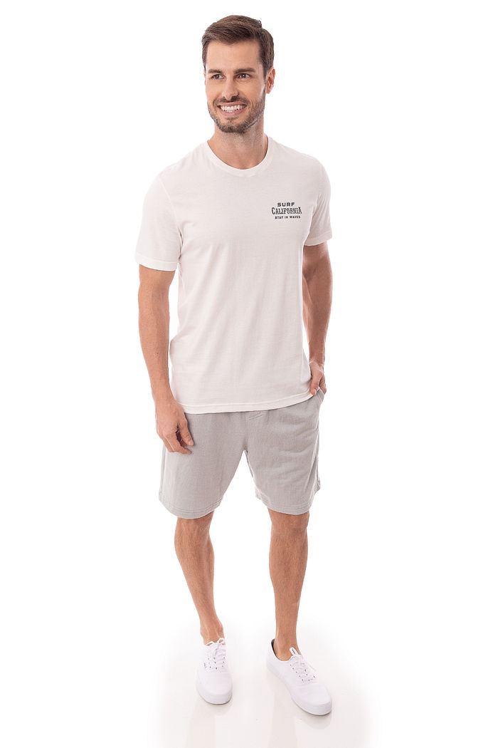 Camiseta Masculina Califórnia Bege