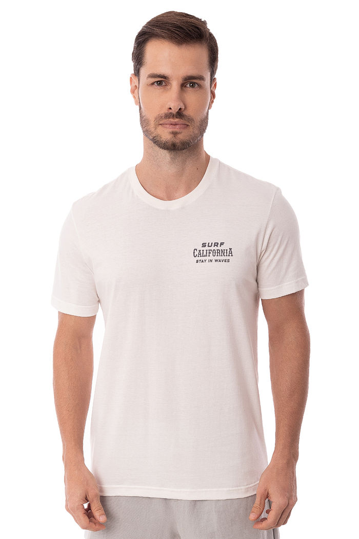 Camiseta Masculina Califórnia Bege