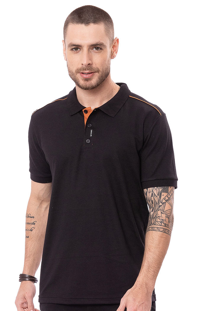 Polo Masculina Malha Poá