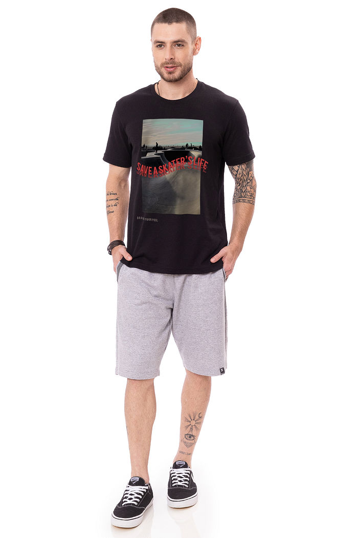 Camiseta Masculina Skater’s Live Preta