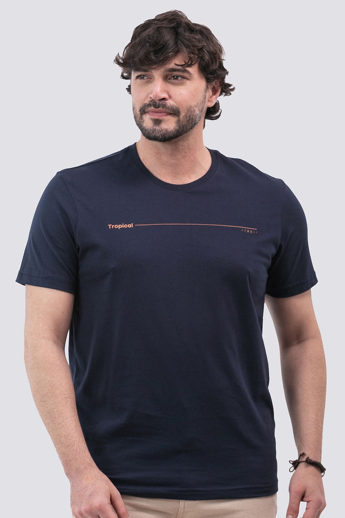 Camiseta Masculina Tropical Marinho