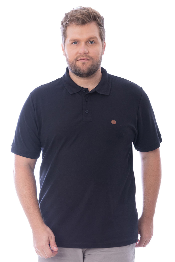 Polo Masculina Plus Size Basica