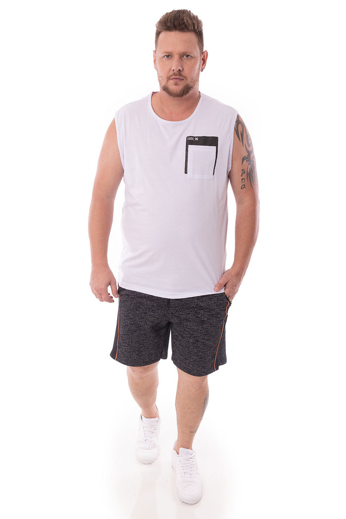 Bermuda Plus Size em Moletom Sky