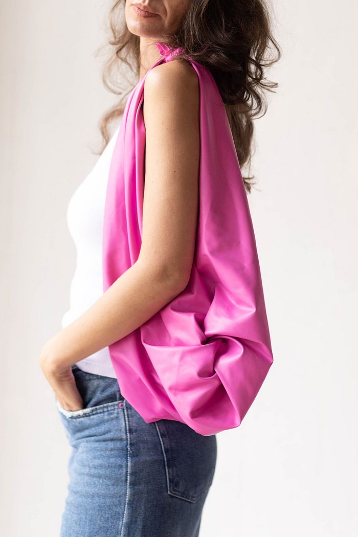 Furoshiki PU Rosa Chiclete