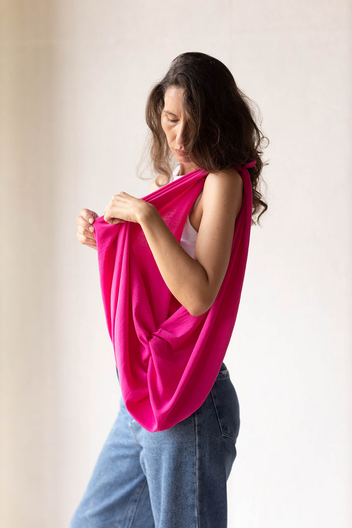 Bolsa Furoshiki Rosa Chiclete