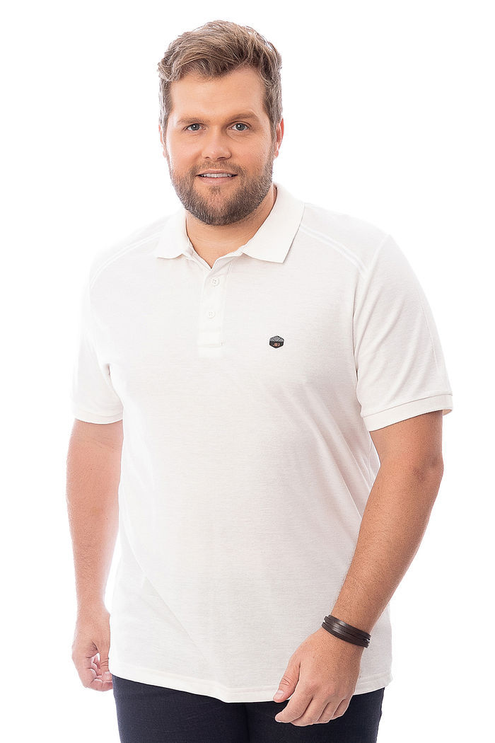 Polo Masculina Lisa Plus Size