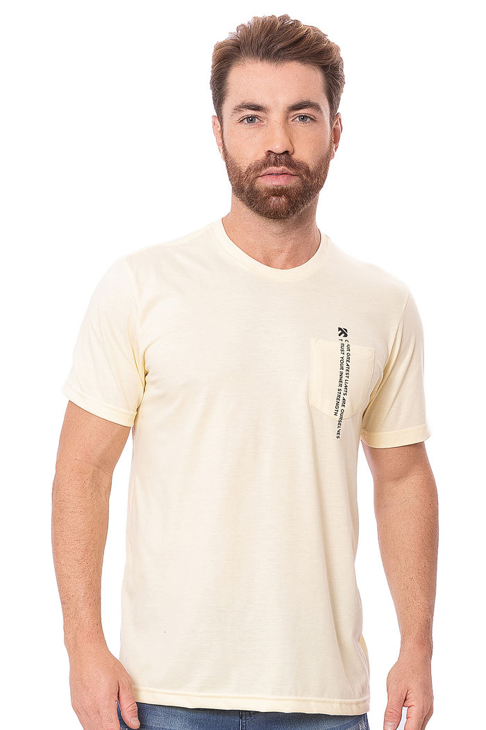 Camiseta Masculina com Bolso