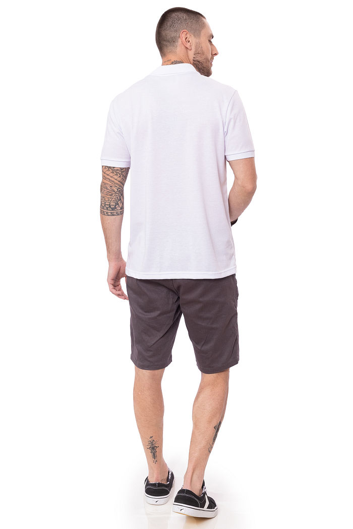 Polo Masculina Malha Poá