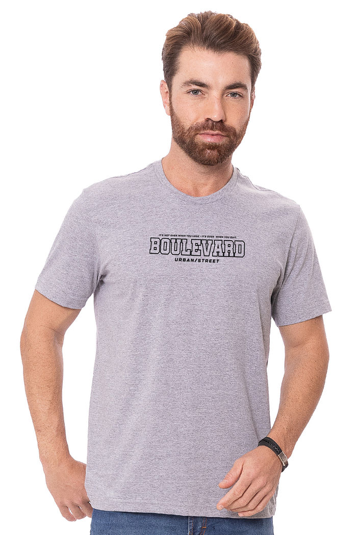Camiseta Masculina Bouleward Cinza