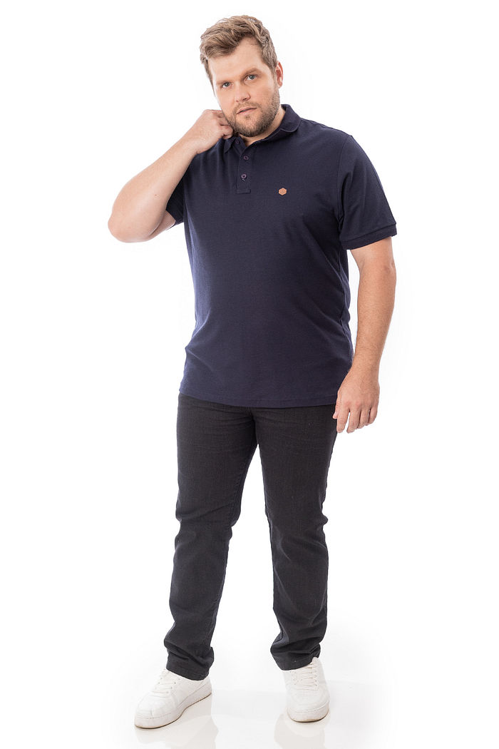 Polo Masculina Plus Size Basica