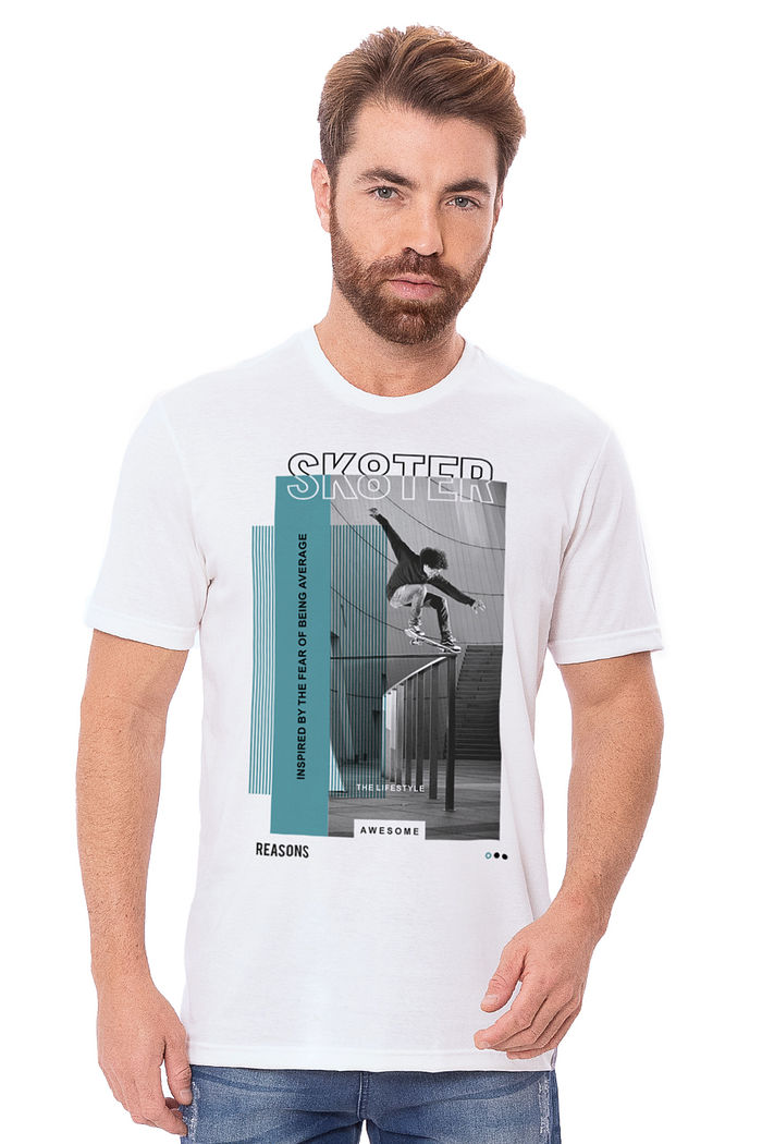 Camiseta Masculina SK8TER Branca