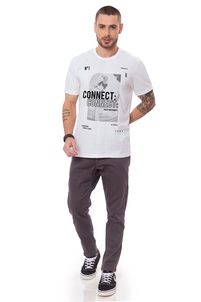 Camiseta Masculina Connect Branca