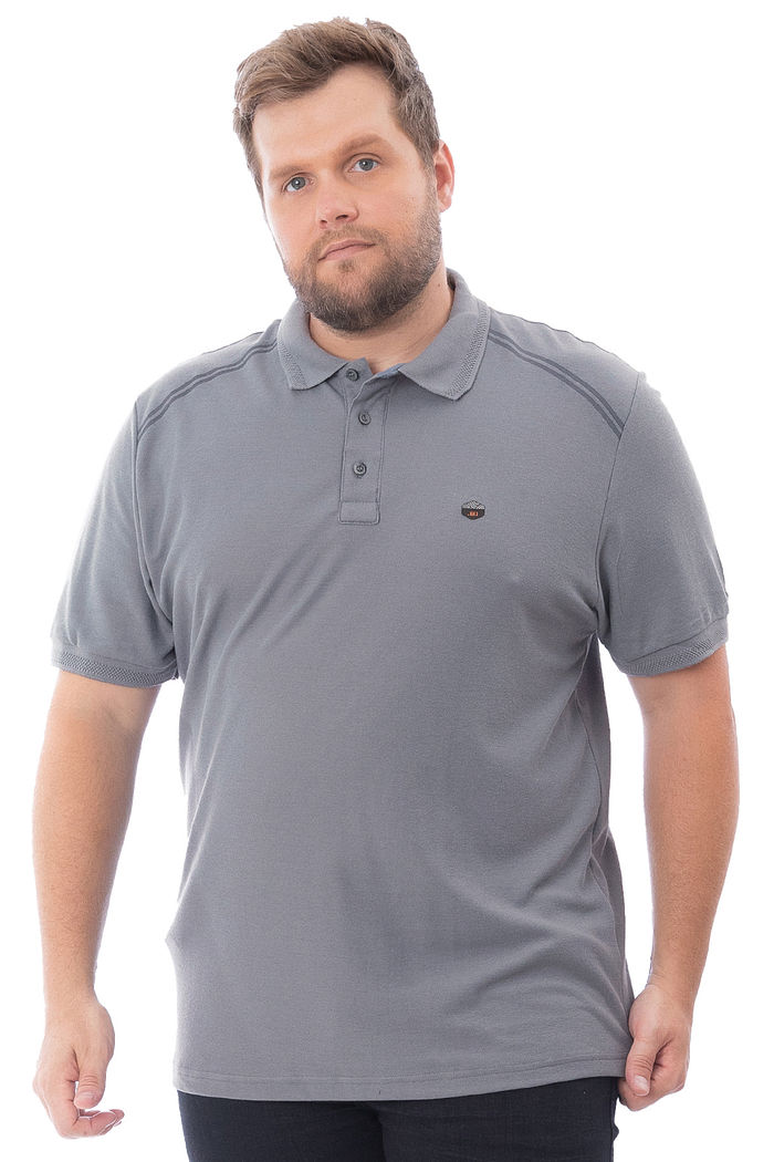 Polo Masculina Lisa Plus Size