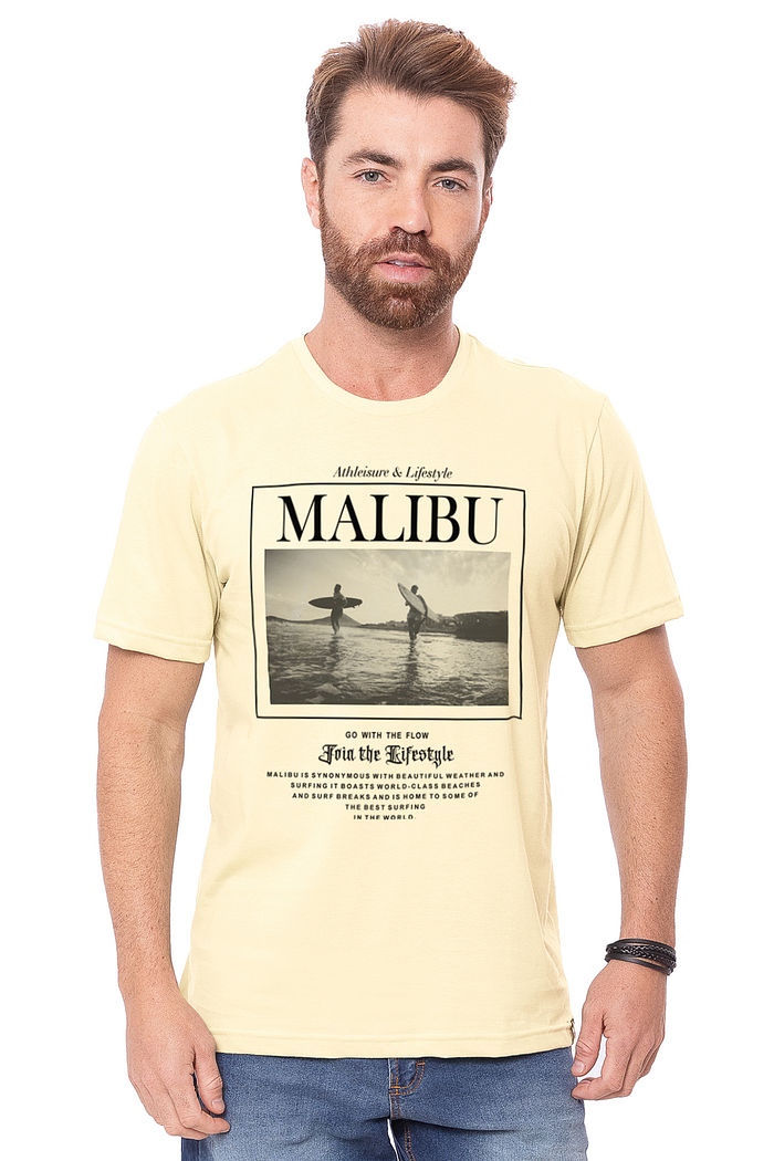 Camiseta Masculina Malibu Amarela