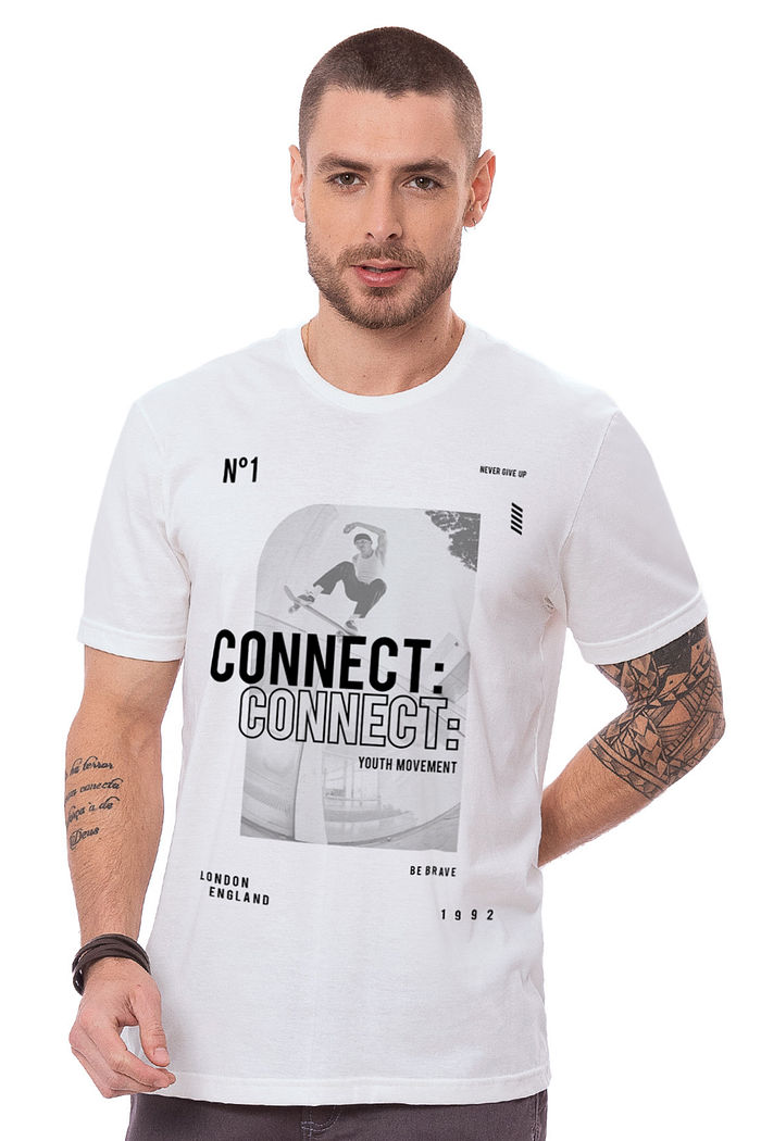 Camiseta Masculina Connect Branca