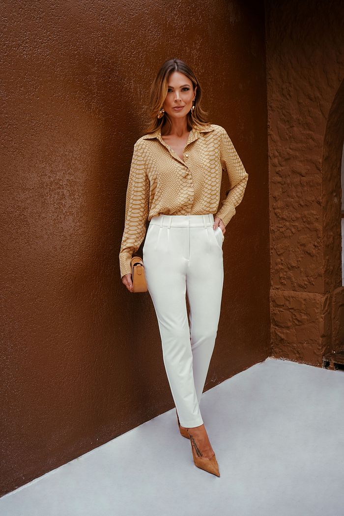 Maxi Camisa Estampa Cobra - Donna Ritz