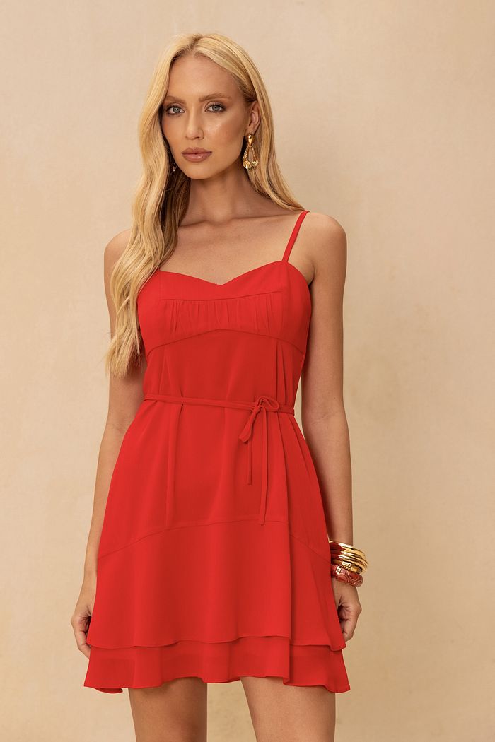 Vestido Curto Yoryu Franzido - Donna Ritz