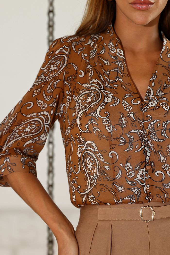 Blusa Manga 3/4 Estampa Cashmere - Doce Flor