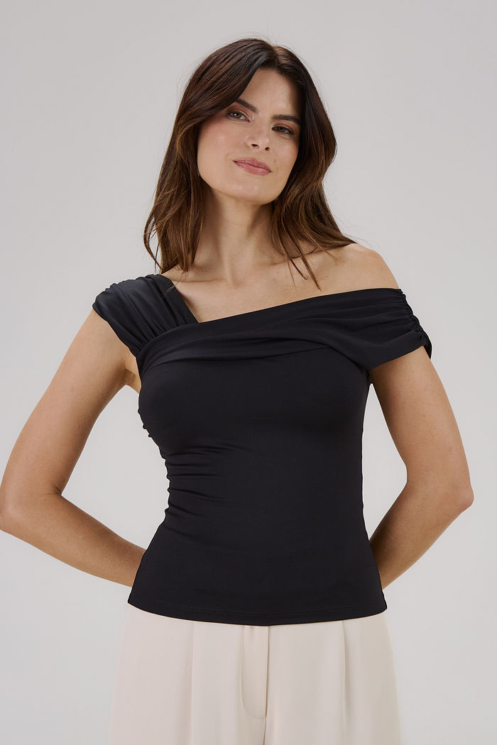 Blusa Assimétrica Poliamida - Unique Chic