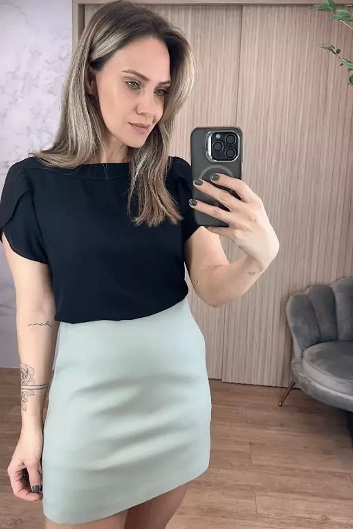 Blusa Detalhe no Ombro -Donna Ritz