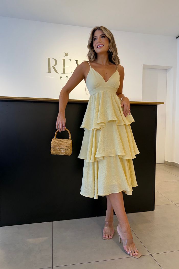 Vestido Viscose Camadas - Bela