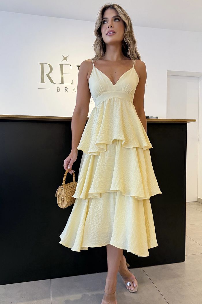 Vestido Viscose Camadas - Bela