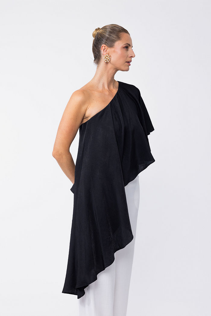 Blusa Assimétrica Viscose Acetinada - Unique Chic