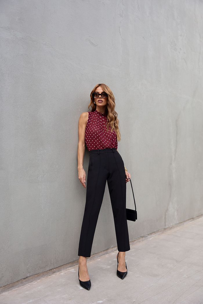 Calça Em Alfaiataria Com Nervuras- Doce Flor