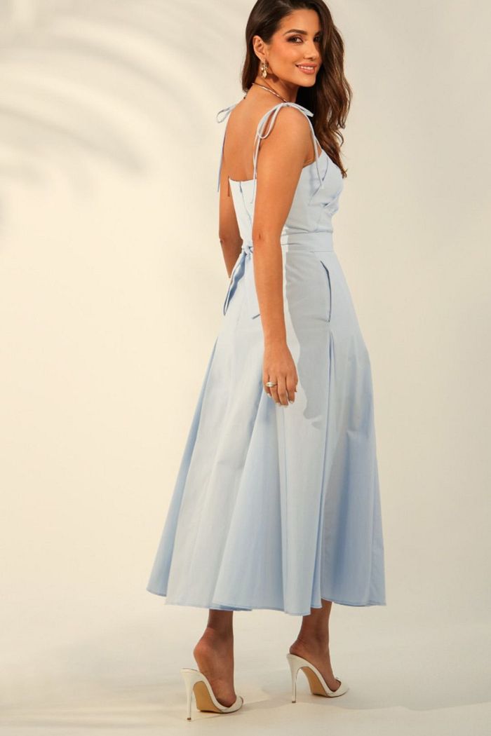 Vestido Drapeado Midi Cinto - Luciana