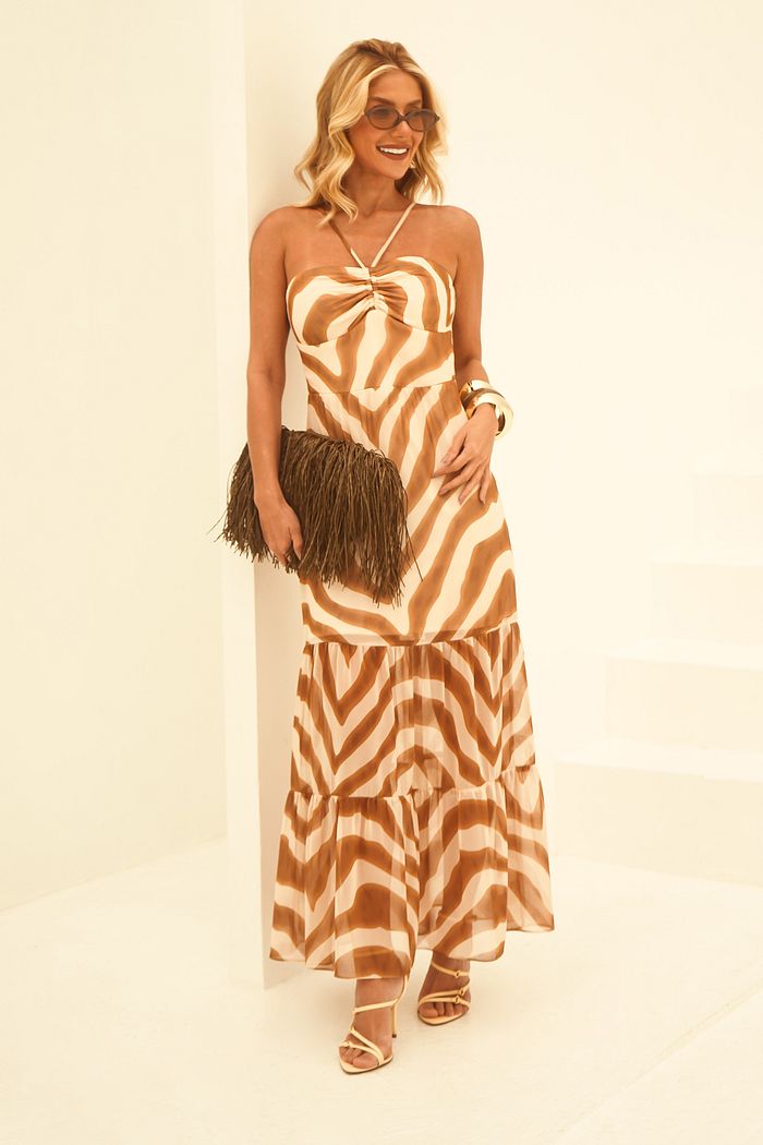 Vestido Longo Chiffon Sunset - Donna Ritz