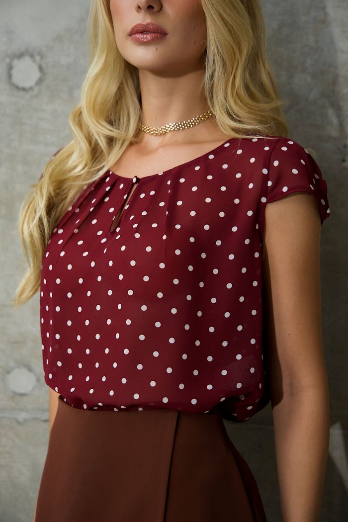 Blusa Crepe Poás Com Pregas - Doce Flor