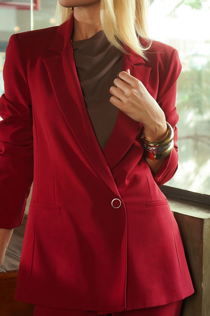 Blazer Boy Transpassado Botão - Donna Ritz