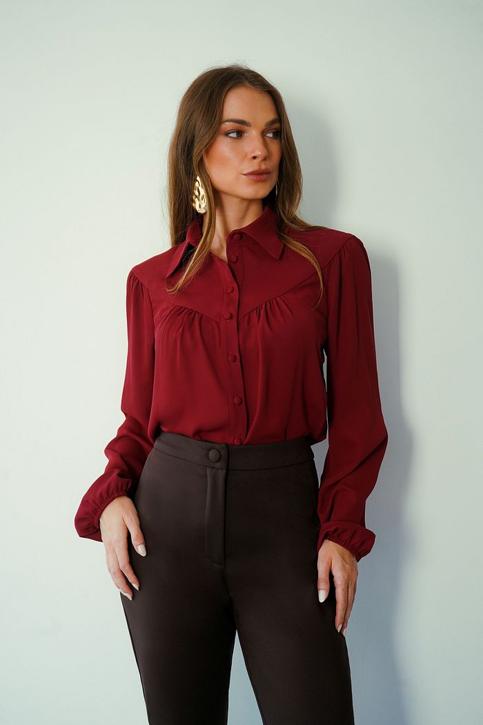 Camisa Crepe Pala Franzido - Donna Ritz