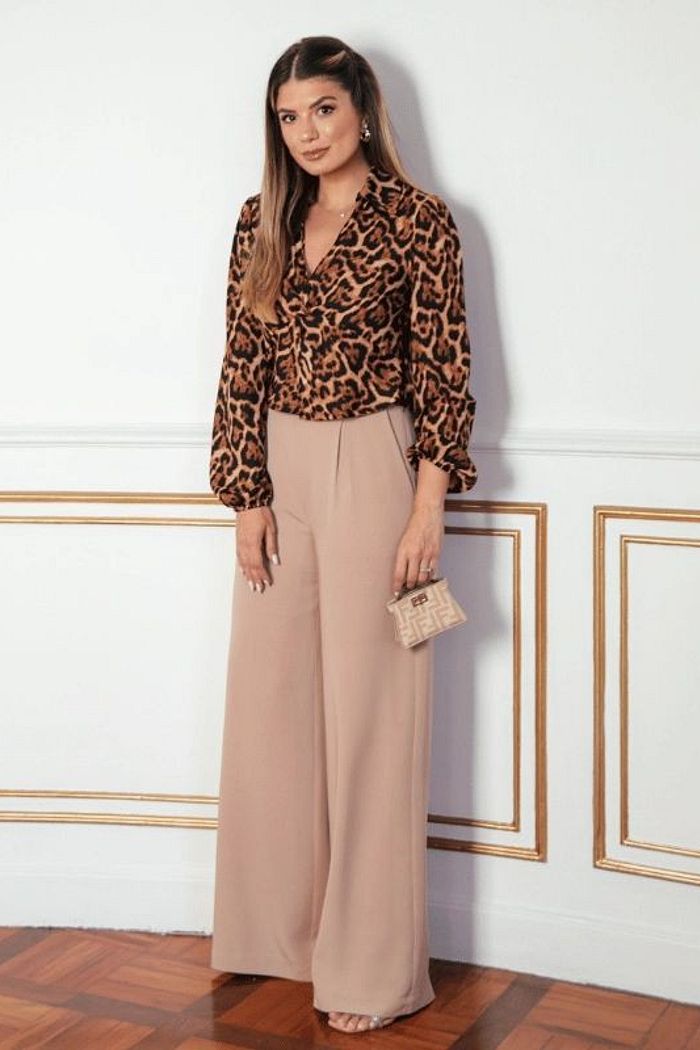 Calça Pantalona Twill