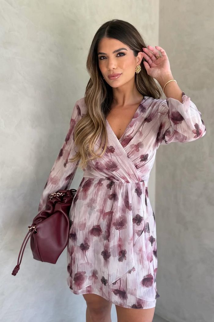 Vestido Curto Estampa Floral Exclusiva - Donna Ritz