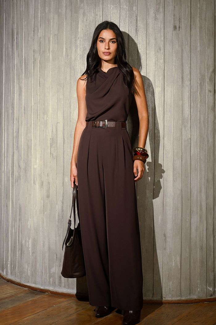 Conjunto - Regata Degagê + Calça Pantalona - Donna Ritz