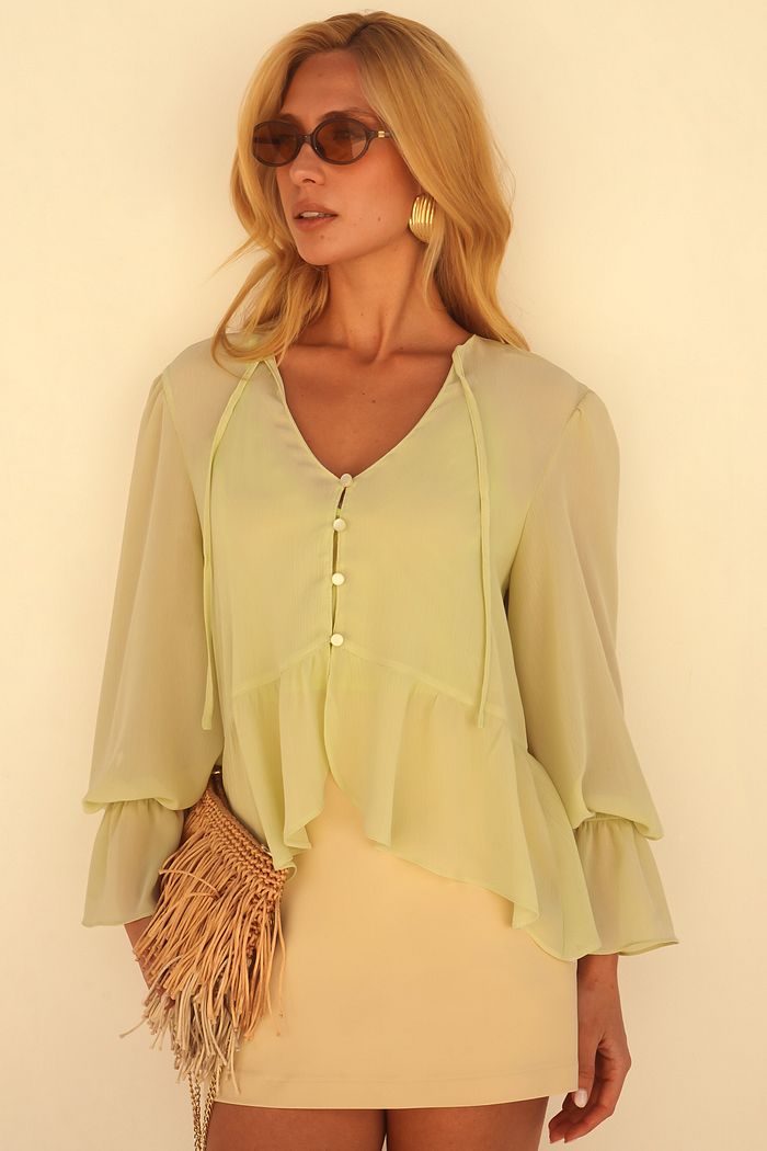 Blusa Yoryu Punho Amarração - Donna Ritz