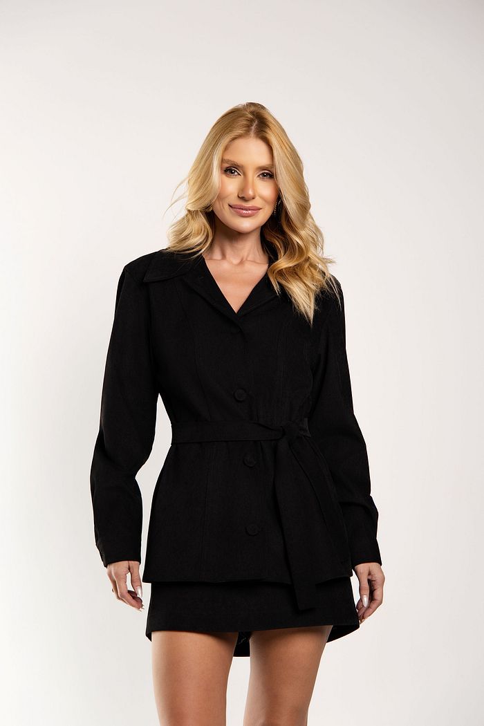 Jaqueta Suede Twill Faixa - Donna Ritz