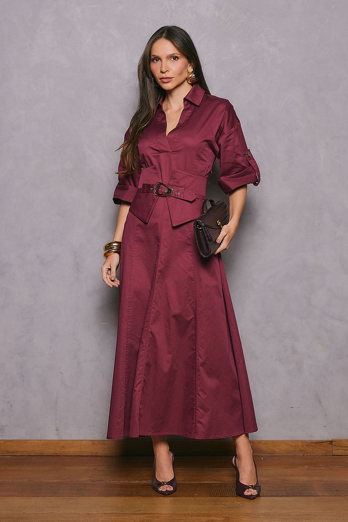 Vestido Chemise Com Corset - Unique Chic