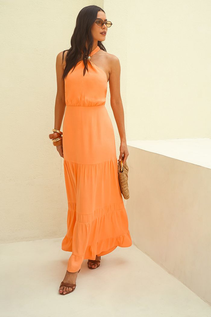 Vestido Longo  Aviamento Bold-Donna Ritz