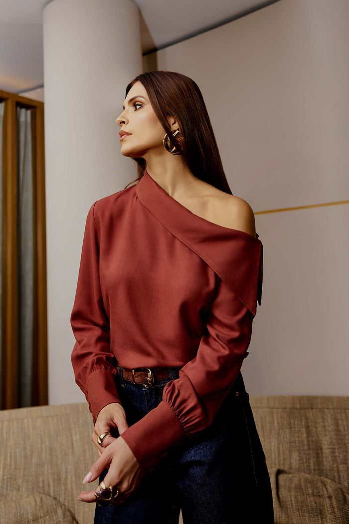 Blusa Assimétrica Viscose - Unique Chic
