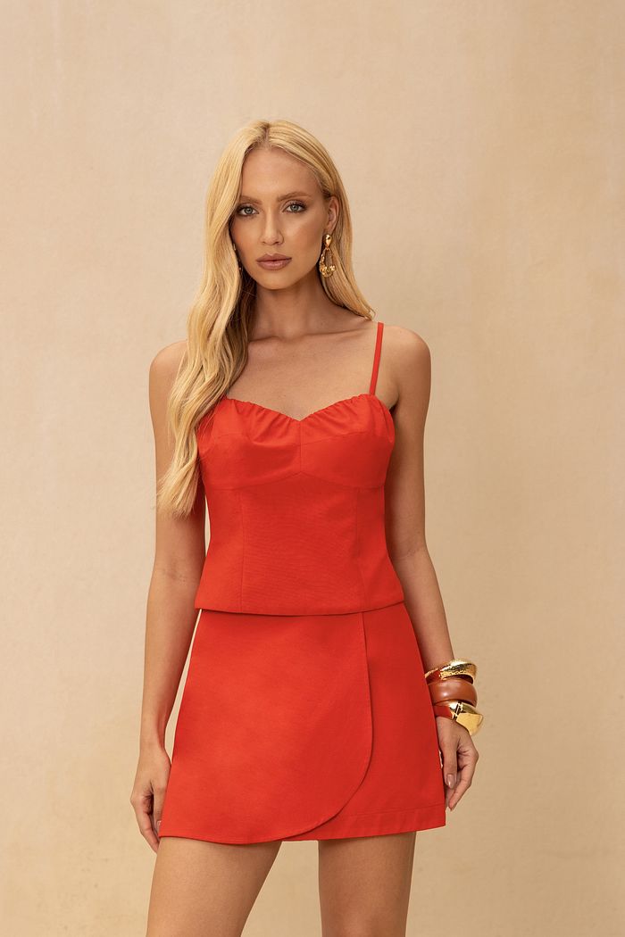 Top Alongado Cotton Franzido - Donna Ritz