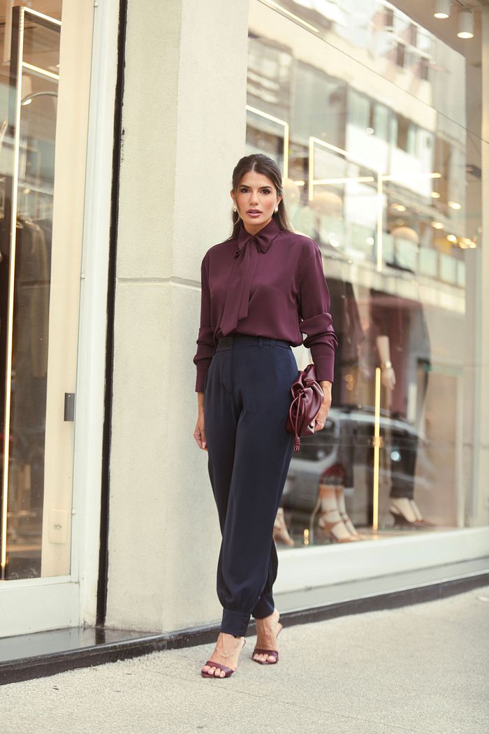 Calça Cenoura Barra Botão Forrado - Doce Flor