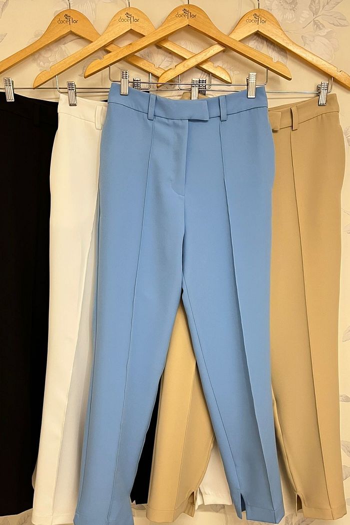 Calça Alfaiataria Com Nervura - Doce Flor