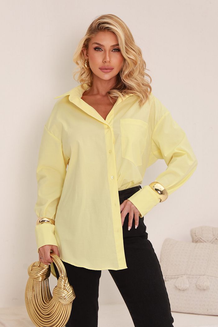 Camisa Tricoline Amarração Costas - Reve Brand